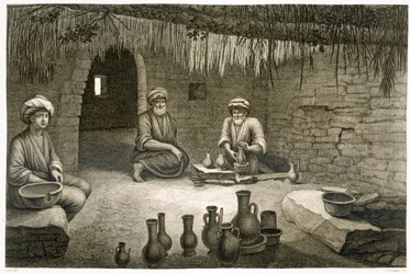 Innenansicht einer Töpferwerkstatt, aus Band II Künste und Gewerbe der 